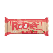 BIO Roobar veganska plocica – jagoda & ružicasta glazura, 30 g