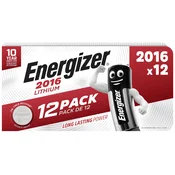 ENERGIZER Energizer gumbne celice CR 2016 3 V 12 kos 90 mAh litij, (20430706)