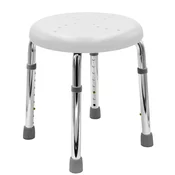 Kopalniški stolček HANDICAP, dia. 45 cm, bele barve - Bela - 500x525x500 mm - Ridder - 24 - Aluminij; plastika - Sedež za prho/kopalniški stolček - Krožni - 500 - 525 - 500 - 150 - 14