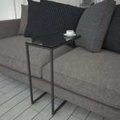Hanah home Klub sto Callen 46x62x26cm Antracit