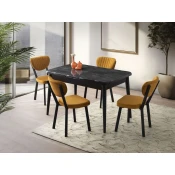 Hanah Home Trpezarijski sto Crea - 2941, 130x75x80 cm, Crni