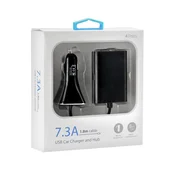 BlueStar punjac za automobil 4 x USB, 7,3 A, kabel 1,8 m