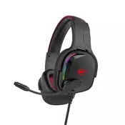 HAVIT gaming LED slušalke z mikrofonom GAMENOTE 7.1 RGB, črne-rdeče