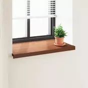 vidaXL Okenski nadstrešek Rjav les 100 x 50 x 4,5 cm PVC
