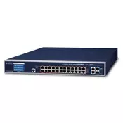 PLANET GS-6320-24UP2T2XV network switch Managed L3 Gigabit Ethernet (10/100/1000) Power over Ethernet (PoE) 1.25U Blue
