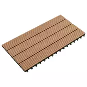 vidaXL Tla za teraso 6 pcs Rjava 60 x 30 cm WPC
