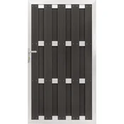 Vrata za ograjo WPC aluminij antracit 180 cm x 100 cm