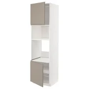 METOD Visoki element za ugradne uredaje, bela/Upplöv tamnobež, mat, 60x60x220 cm