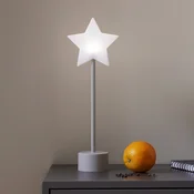 STAR TRADING LED namizna svetilka na baterije Blizz, siva, 40 cm, v obliki zvezde, z - otroška soba - siva, bela - Plastika