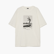 Cropp - Majica s printom - nude