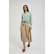 Womens button-down skirt MOODO - dark beige