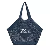 Karl Lagerfeld Torba za na plažo  temno modra / bela