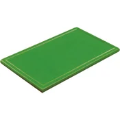 Gastro plastična deska za rezanje 40x30x1 cm, z utorom, zelena