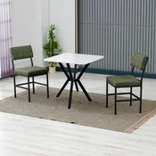 Hanah Home Trpezarijski sto i stolice Dubai, Zeleno-beli