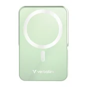 Prenosna baterija Verbatim Charge ’n’ Go 10.000 mAh z magnetnim brezžičnim polnjenjem in stojalom - zelena (32259)