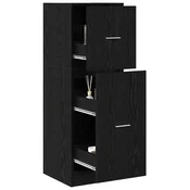 Vidaxl Apotekarska omarica Črni hrast 40 x 41 x 118 cm Konstruiran les