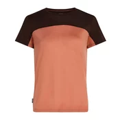 Ženska majica Icebreaker III SS Te Colour Cedar Wood/Bittersweet/Cb L