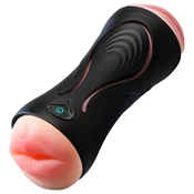Leopard - ustni in vaginalni vibrator za penis (naravna barva)
