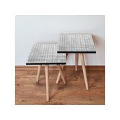 Hanah Home Sklapajuci Stocic 2 Komada 2SHP373 - Sivo