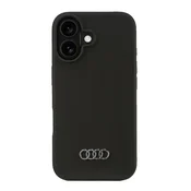 Audi Silikonski ovitek Audi za iPhone 16 6.1 črn/črn trdi ovitek AU-LSRIP16-Q3/D1-BK