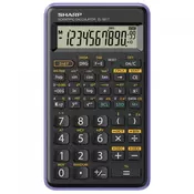 Sharpov kalkulator EL-501TVL, vijolične barve, znanstveni, desetmestni