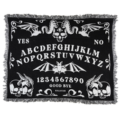 Odeja KILLSTAR - Spirit Board - črno-bela - KSRA009366