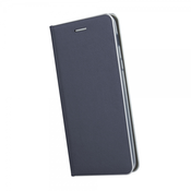 Havana Premium preklopna torbica Samsung Galaxy S10 G973 - modra s srebrnim robom
