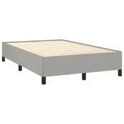 Vidaxl Posteljni okvir brez vzmetnice siv 120x190 cm blago