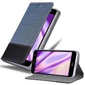 Cadorabo CADORABO Ohišje, združljiv z LG v temno modri črni barvi - zaščitni pokrov z magnetnim zapiranjem, stoječo funkcijo in režo za kartico, (20568904)