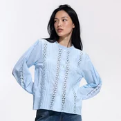 Reserved - Pamucna košulja s broderie anglaise vezom