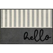 wash+dry PREDPRAŽNIK Hello Stripes 50/75 cm potiskano siva