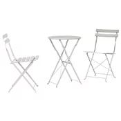 vidaXL vidaXL 3-delni zložljivi bistro set v bež barvi iz jekla, (22016563)