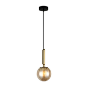 ITALUX PND-2324-1 BRO+AMB - Luster na sajli RAVENA 1xE27/5W/230V mesing