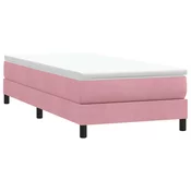 vidaXL vidaXL Box Spring Postelja brez vzmetnice Roza 80x210 cm Velvet, (21792980)
