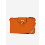 Orange Womens Leather Crossbody Handbag Michael Kors Ruby - Women