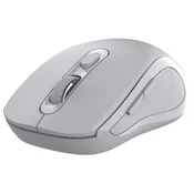 C-TECH miška WLM-12 Dual mode, brezžična, BT5.0 + 2,4 GHz, 1600DPI, 6 gumbov, USB nano sprejemnik, siva