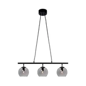 Cottex T2493SVG - Viseci luster na sajli CAPELLA 3xE14/40W/230V dimljena/crna