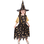 Dječji kostim vještice crno-zlatni (S)