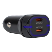 50W USB-C Avtopolnilec Dvojni Vhod