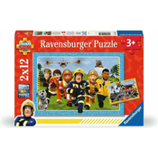 RAVENSBURGER Puzzle Gasilec Sam v akciji 2x12 kosov