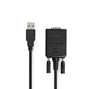Nedis RS232 pretvornik | USB-A moški | RS232 | Ponikljano | 0,90 m | Okrogla | PVC | Črna | Škatla