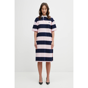 Bombažna obleka Coperni Striped Polo