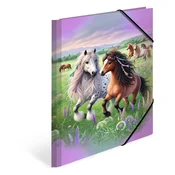 Herma mapa s klapo in elastiko Horse World, A4