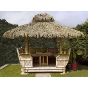 Casa Padrino Luxury Garden House Natural 360 x 360 x H. 350 cm - Weather Resistant Bamboo Garden House - Bamboo Pool House - Bamboo Outdoor House - Luxury Bamboo Garden Houses