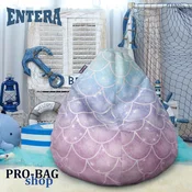 ENTERA Lazy bag - Svetlucave ljubicaste i plave sirenske krljušti - 100