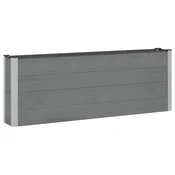 Vidaxl Vrtna visoka greda Črna 200 x 30 x 72 cm WPC in aluminij