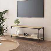 TV ormaric boja hrasta 100x33x41 cm konstruirano drvo i celik
