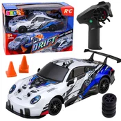slomart Drift avto na daljinsko vodenje RC, 4WD, modri, 1:24