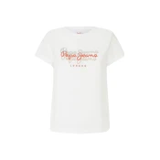 Pepe Jeans Majica GALEY oranžna/srebrna/bela