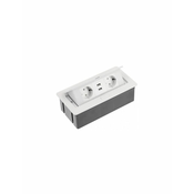 GTV Vgradna vtičnica 2x vtičnica | 2x usb bela